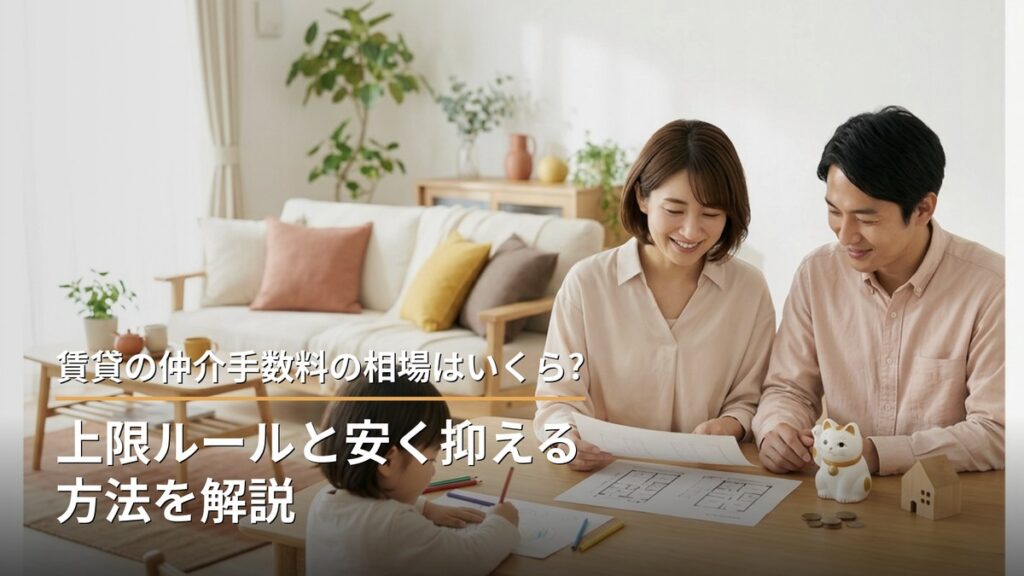 賃貸の仲介手数料の相場はいくら?上限ルールと安く抑える方法を解説