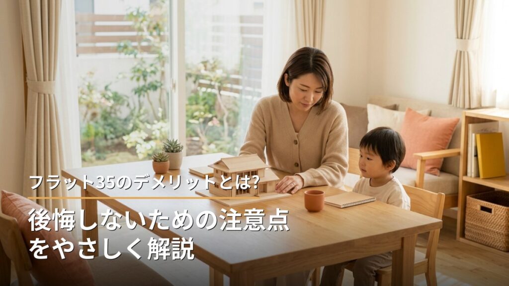 フラット35のデメリットとは?後悛しないための注意点をやさしく解説