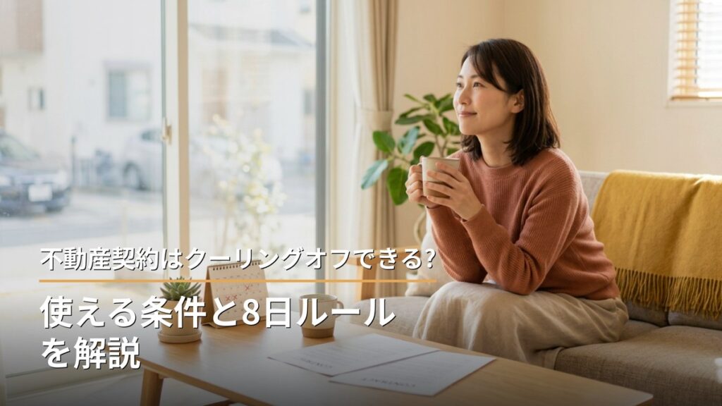 不動産契約はクーリングオフできる?使える条件と8日ルールを解説