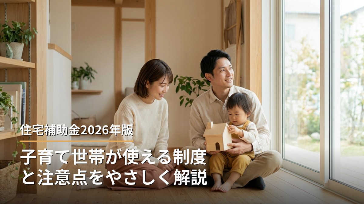住宅補助金2026年版｜子育て世帯が使える制度と注意点をやさしく解説