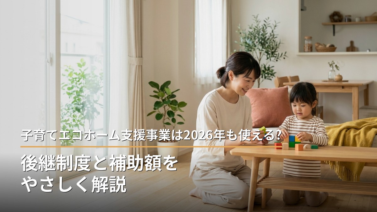 子育てエコホーム支援事業は2026年も使える?後継制度と補助額をやさしく解説