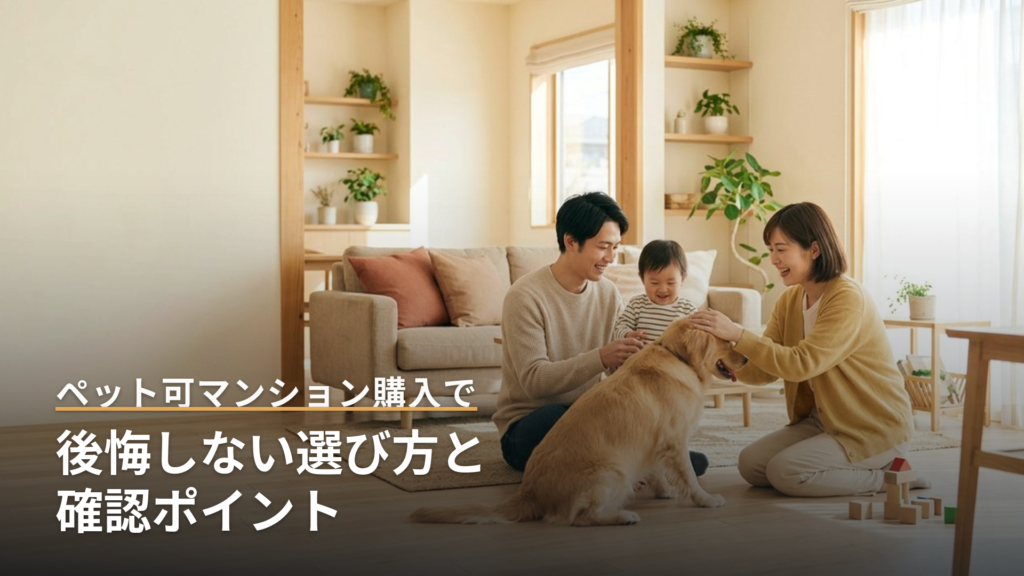 ペット可マンション購入で後悔しない選び方と確認ポイント
