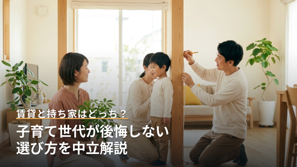 賃貸と持ち家はどっち？子育て世代が後悔しない選び方を中立解説