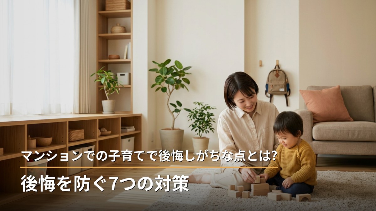 マンションでの子育てで後悔しがちな点とは?後悔を防ぐ7つの対策