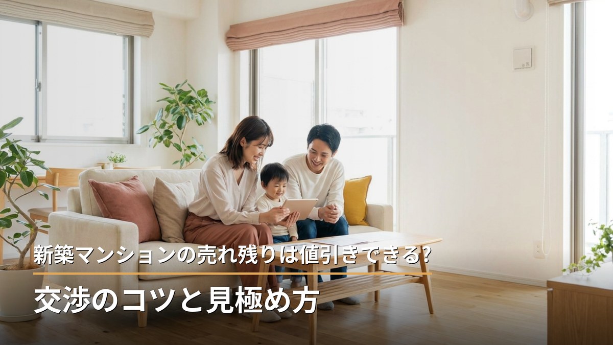 新築マンションの売れ残りは値引きできる?交渉のコツと見極め方